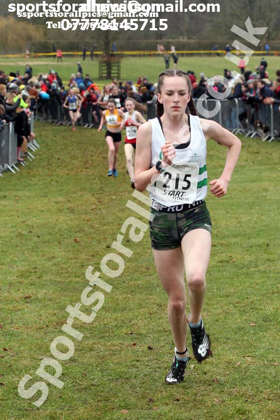 Girls under-15s Northern Cross Country Champs., Camp Hill Estate, Kirklington.  Photo: David T. Hewitson/Sports for All Pics